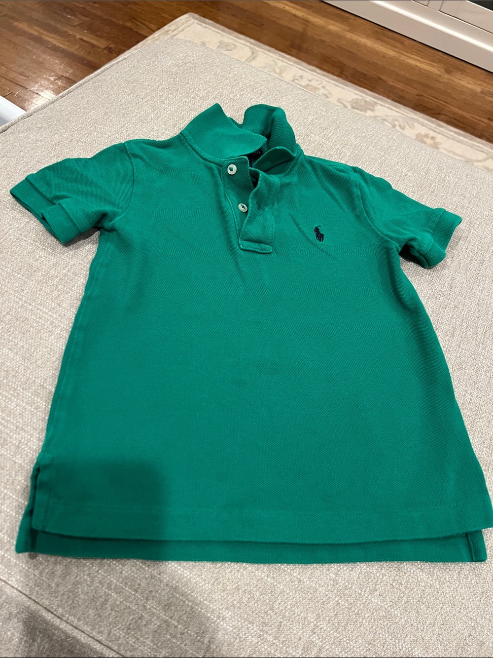 Ralph Lauren Green Kids Polo with Navy Pony
